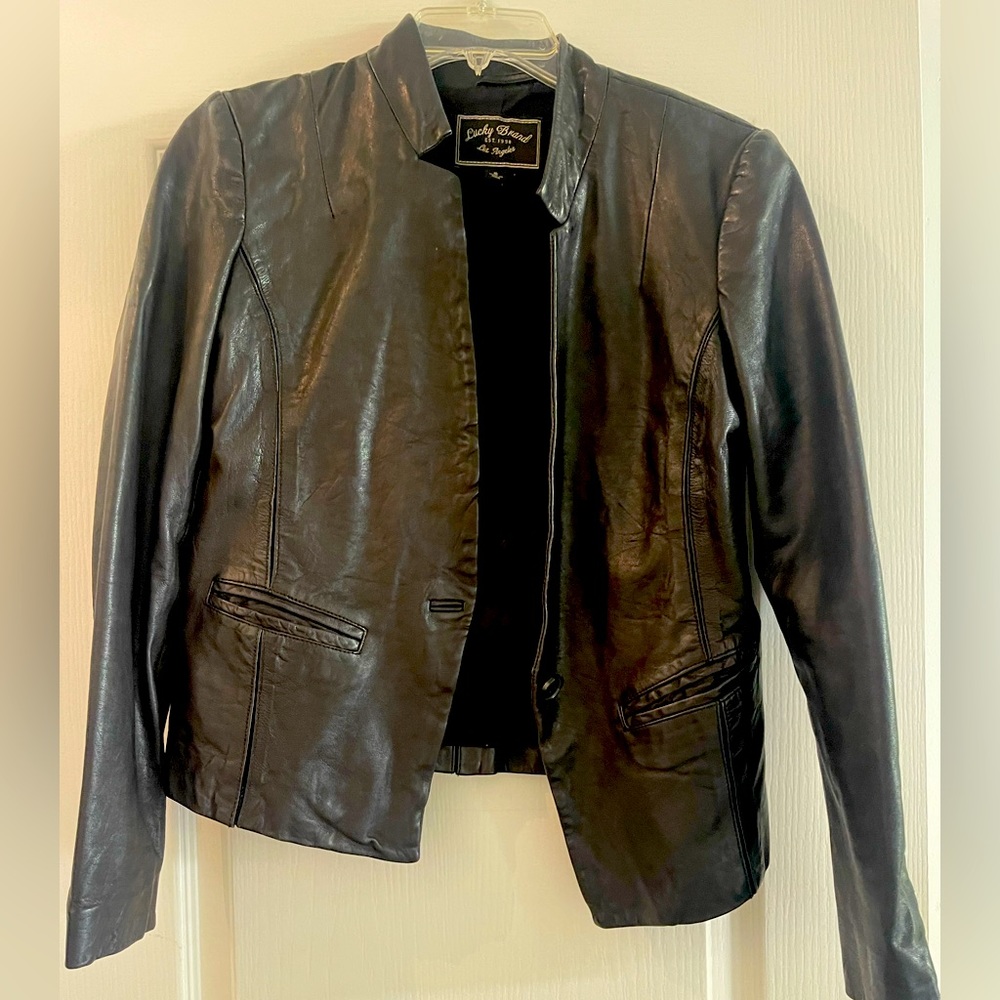 Lucky Brand Los Angeles Black buttery leather jacket